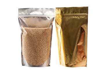 16oz Clear/Foil Stand-Up Zipper Bag